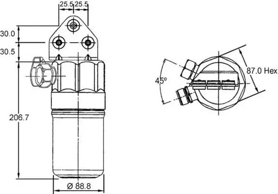 AD 187 000S Осушитель кодиционера VAG