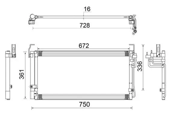MAHLE AC265000S Конденсатор, кондиционер