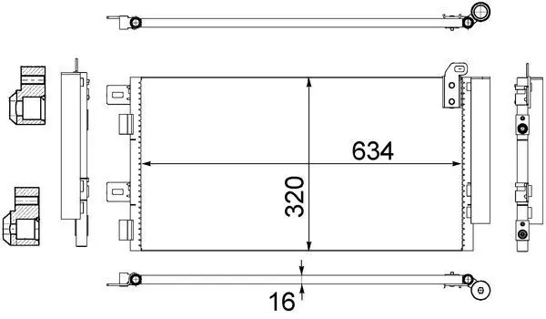 MAHLE AC312001S Конденсатор, кондиционер
