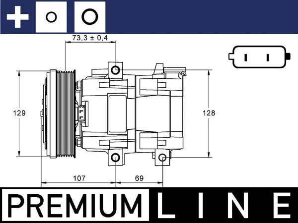 MAHLE ACP855000P Компрессор кондиционера
