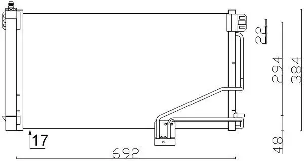 MAHLE AC347001S Конденсатор, кондиционер