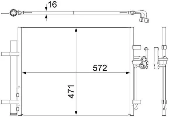 MAHLE AC441000S КОНДЕНСЕР КОНДИЦИОНЕРА FORD