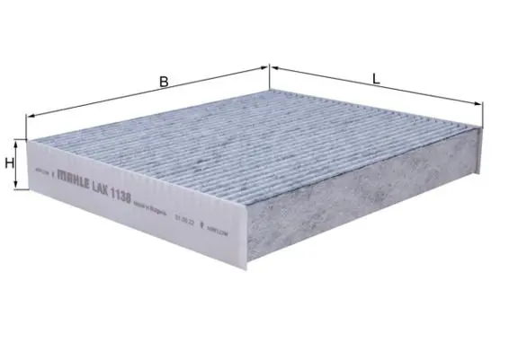 MAHLE LAK1138 фильтр салона угольный