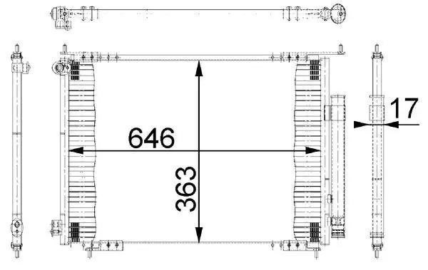 MAHLE AC678000S Радиатор кондиционера