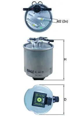 KL 440/39 Фильтр топливный MAHLE KL44039