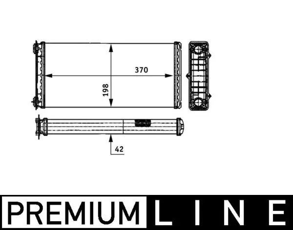 AH 117 000P Радиатор отопителя 65/75/85 CF