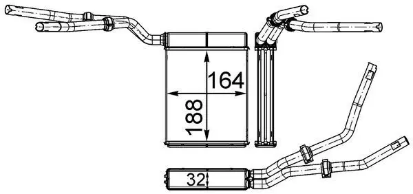 MAHLE AH199000S Теплообменник салона