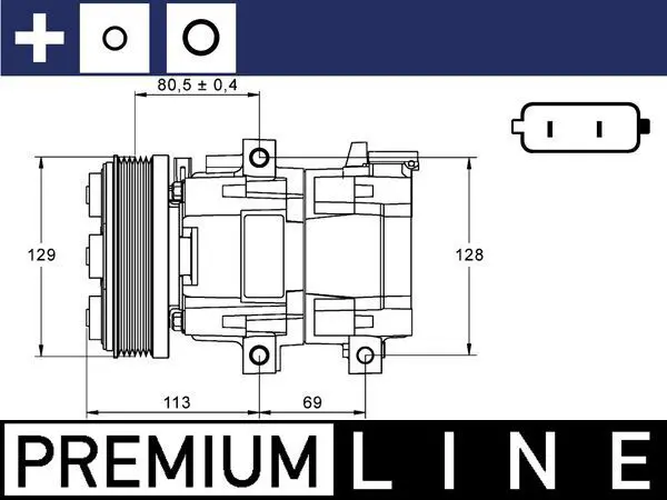 MAHLE ACP88000P Компрессор кондиционера