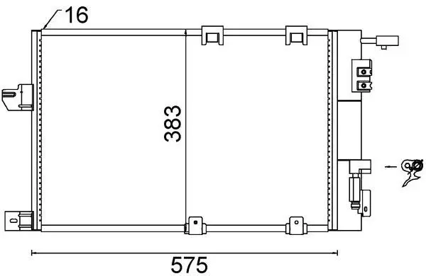 MAHLE AC339000S Конденсатор, кондиционер