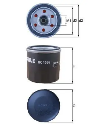 MAHLE OC1566 Фильтр масляный RENAULT