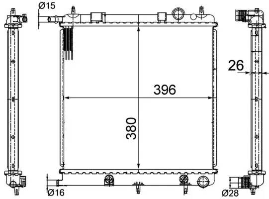 CR 556 000S Радиатор охлаждения двигателя