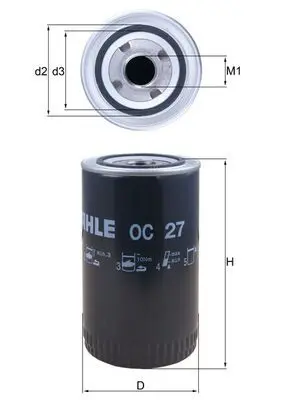 MAHLE OC27 Фильтр