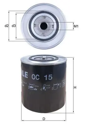 MAHLE OC15 Фильтр