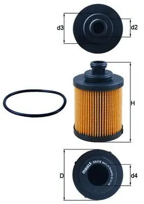 MAHLE OX418D Фильтр масляный