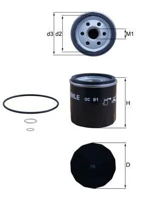 MAHLE OC91D Фильтр