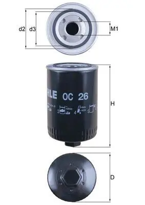 MAHLE OC26 Фильтр