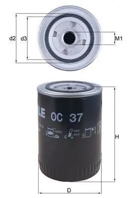 MAHLE OC37 Фильтр