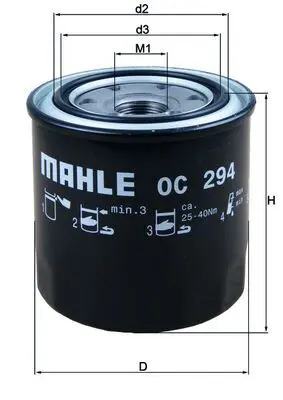 MAHLE OC294 Фильтр масляный TOYOTA: