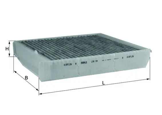 MAHLE LAK54 Фильтр салона угольный В