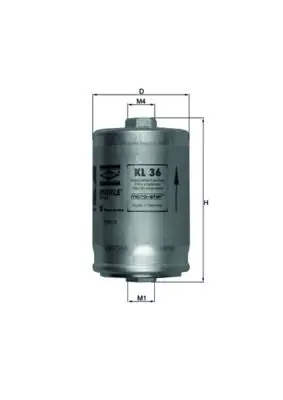MAHLE KL36 Фильтр топливный AUDI: 80