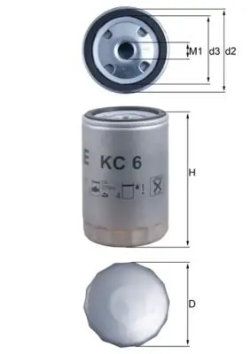 MAHLE KC6 Фильтр топливный IVECO