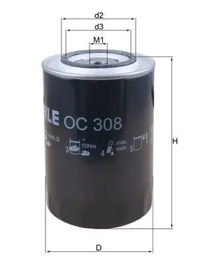 MAHLE OC308 Фильтр