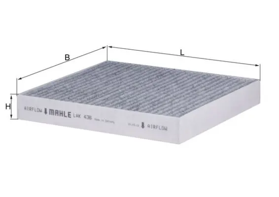 MAHLE LAK436 Фильтр салона угольный