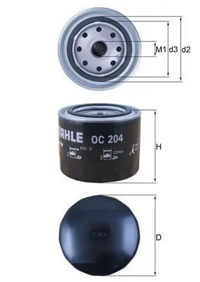 MAHLE OC204 Фильтр масляный