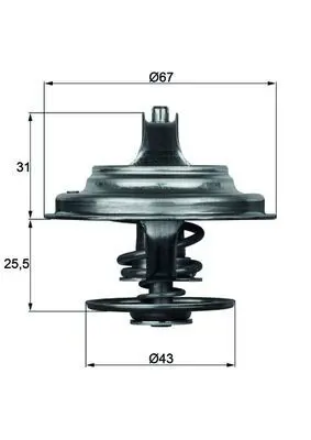 MAHLE TX2379D Термостат IVECO LKW, MAN BUSSE