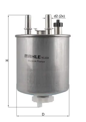 MAHLE KL834 Фильтр топливный RENAULT: