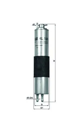 MAHLE KL149 Фильтр топливный BMW: 3 98-05,