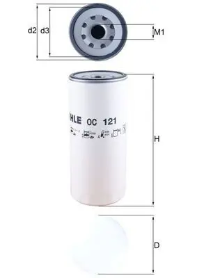 MAHLE OC121 Фильтр масляный для грузовых
