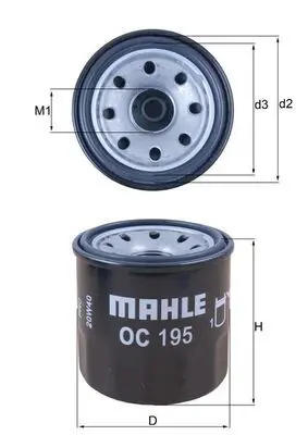 MAHLE OC195 Фильтр масляный FORD: ECONOVAN