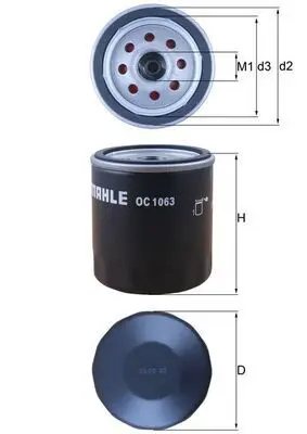 MAHLE OC1063 Фильтр масляный FORD