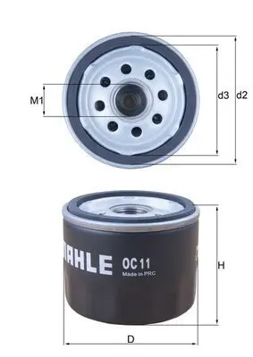 MAHLE OC11 Фильтр масляный