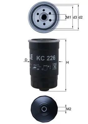 MAHLE KC226 Фильтр топливный HYUNDAI