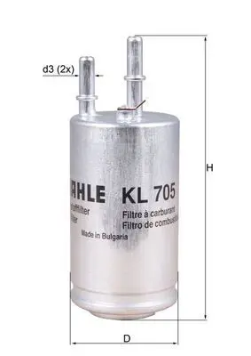 MAHLE KL705 Фильтр топливный VOLVO: S60 II