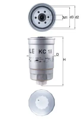 MAHLE KC18 Фильтр топливный ALFA ROMEO:
