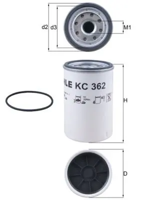 KC 362D KC362D MAHLE фильтр топливный