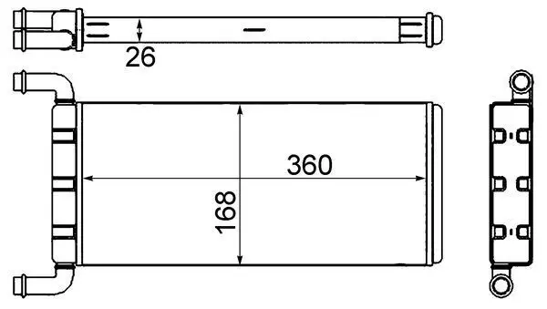 AH 241 000S Радиатор печки MB Sprinter