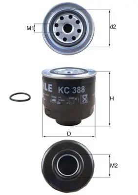 MAHLE KC388D Фильтр топливный MITSUBISHI: