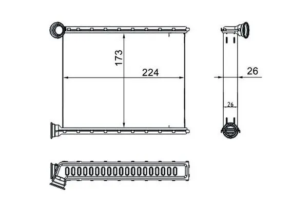 MAHLE AH270000S Теплообменник салона