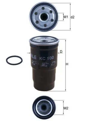 MAHLE KC100D Фильтр топливный MAZDA: 323 F