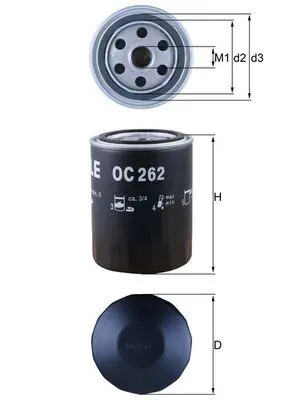 MAHLE OC262 Фильтр масляный