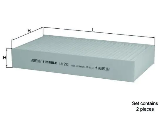 MAHLE LA295S Фильтр салона к-кт.