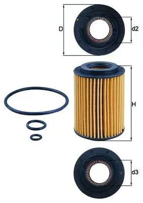 MAHLE OX347D Фильтр масляный HONDA: CIVIC