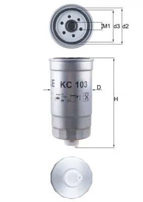 MAHLE KC103 Фильтр топливный ALFA ROMEO: