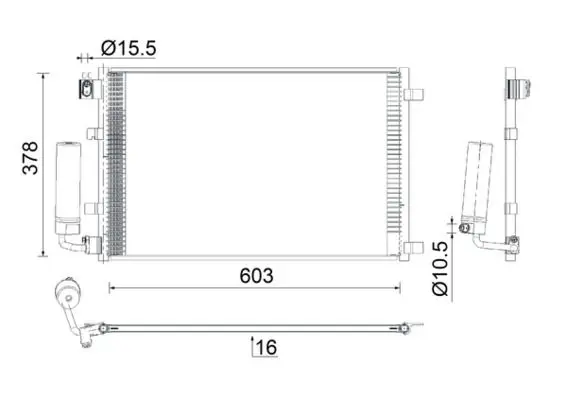 AC 923 000S Конденсер кондиционера