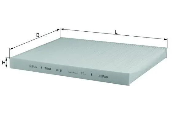 MAHLE LA31 Фильтр воздушный салона VW