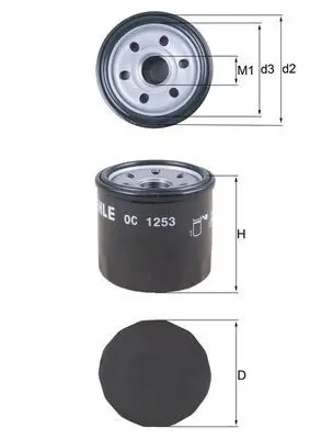 MAHLE OC1253 Фильтр масляный